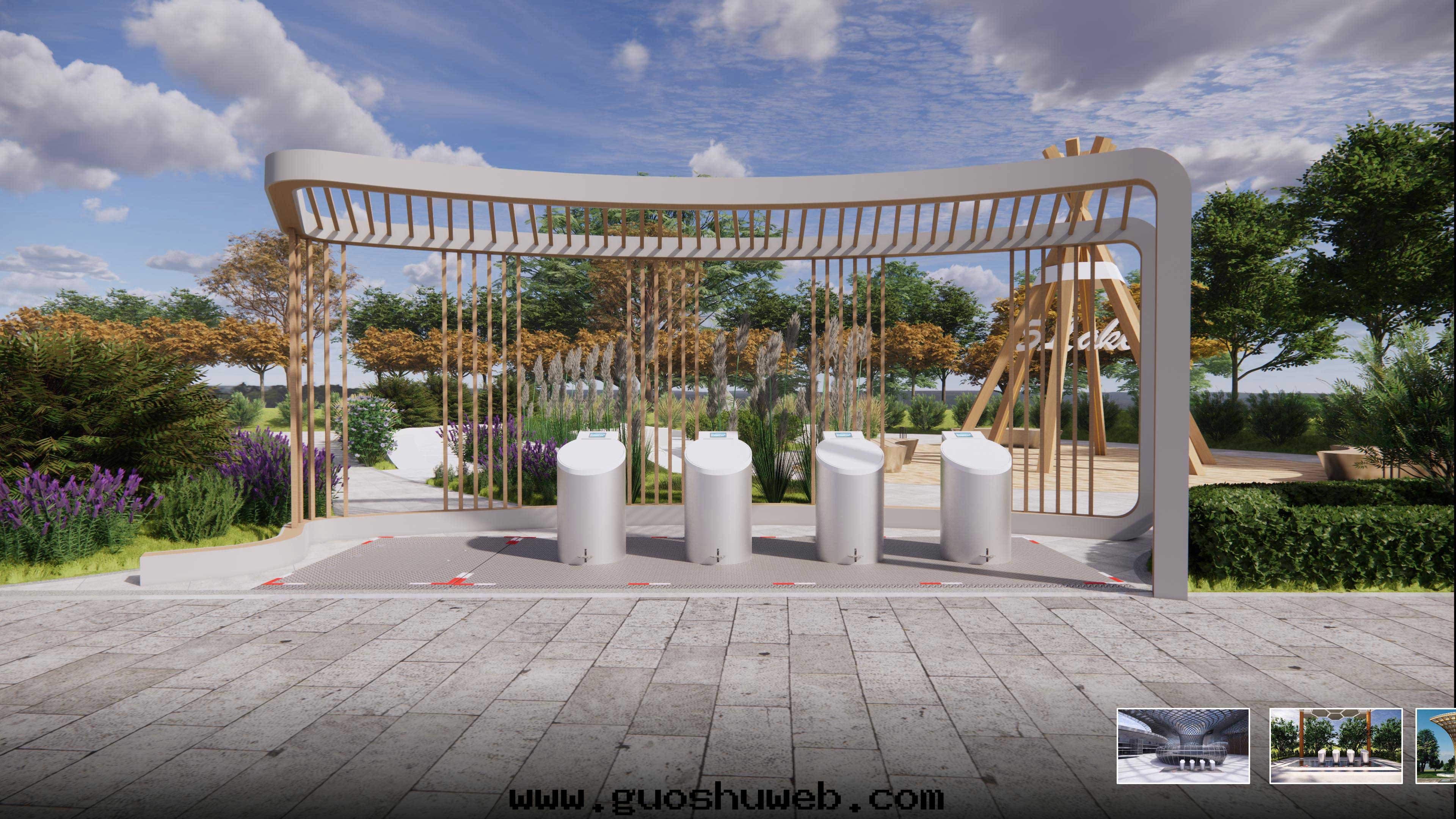 智能(néng)地(dì)埋式垃圾收集桶(tǒng)系(xì)統