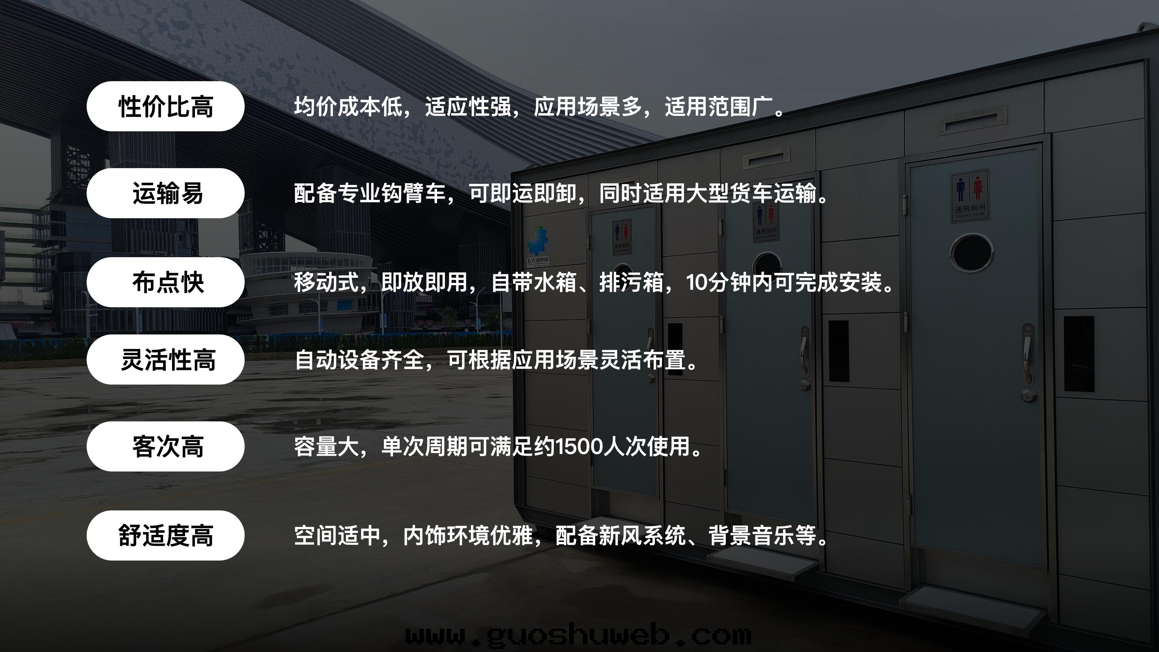 通(tòng)用(yòng)型拉臂式（蹲便）移動(dòng)卫生間(jiān)