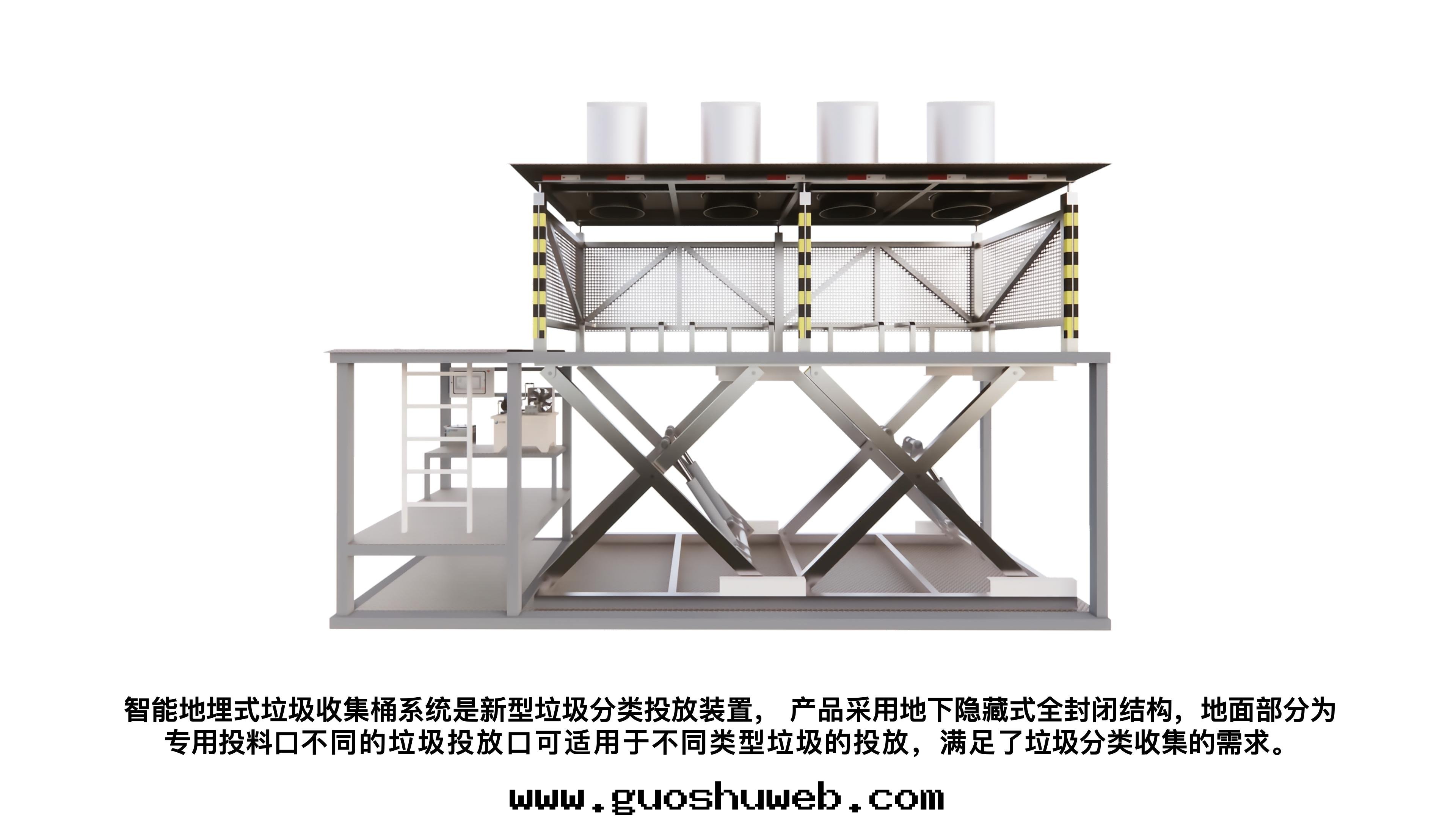 智能(néng)地(dì)埋式垃圾收集桶(tǒng)系(xì)統